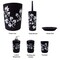 Blue Donuts Bathroom Accessories Complete Set, Purple, 6 Piece Set BD3448967 - alternate 2
